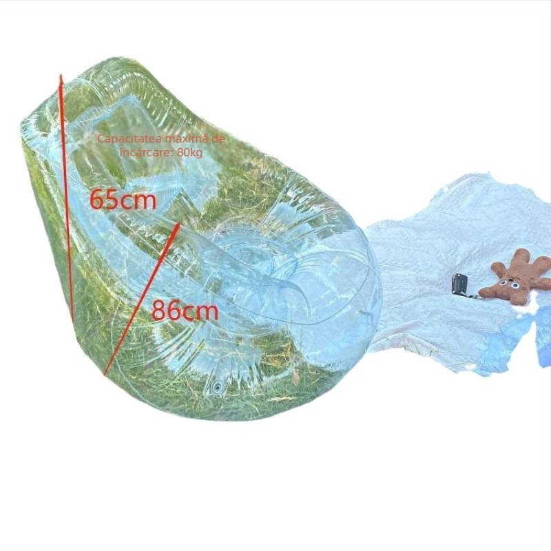 Canapea gonflabilă transparentă pentru dormitor și balcon — recuzită foto