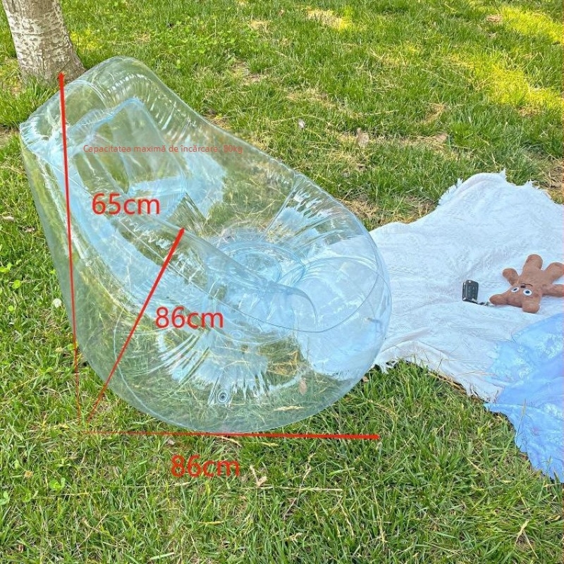 Canapea gonflabilă transparentă pentru dormitor și balcon — recuzită foto