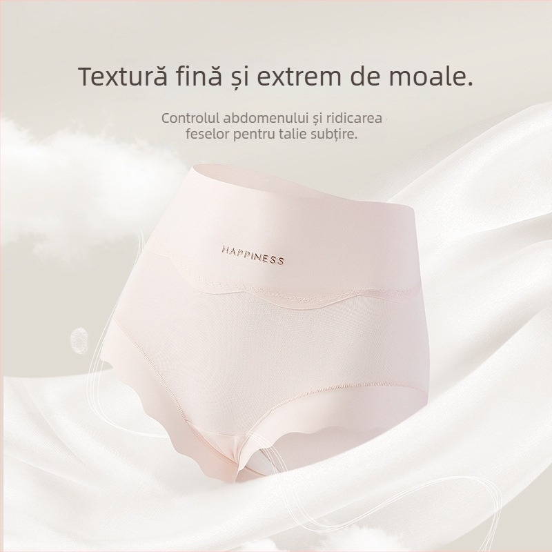 Lenjerie intimă de damă talie înaltă din modal, antibacteriană, respirabilă, căptușeală din bumbac