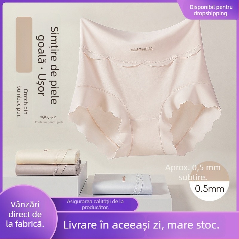 Lenjerie intimă de damă talie înaltă din modal, antibacteriană, respirabilă, căptușeală din bumbac