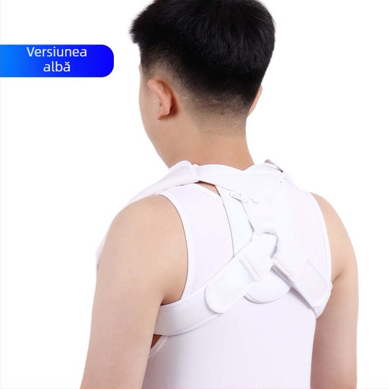 Bandă de fixare a claviculei cu corecție a posturii în formă de 8, material compozit cu părți plastice și Velcro, brand Indi, producător Hengshui Yingdi, garanție 3 luni