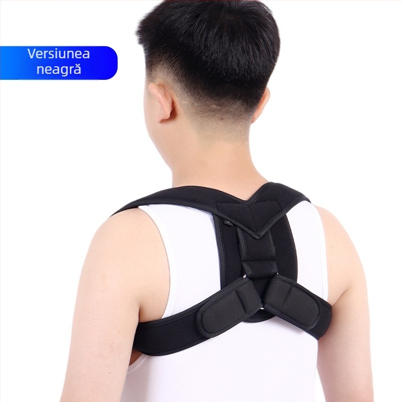 Bandă de fixare a claviculei cu corecție a posturii în formă de 8, material compozit cu părți plastice și Velcro, brand Indi, producător Hengshui Yingdi, garanție 3 luni