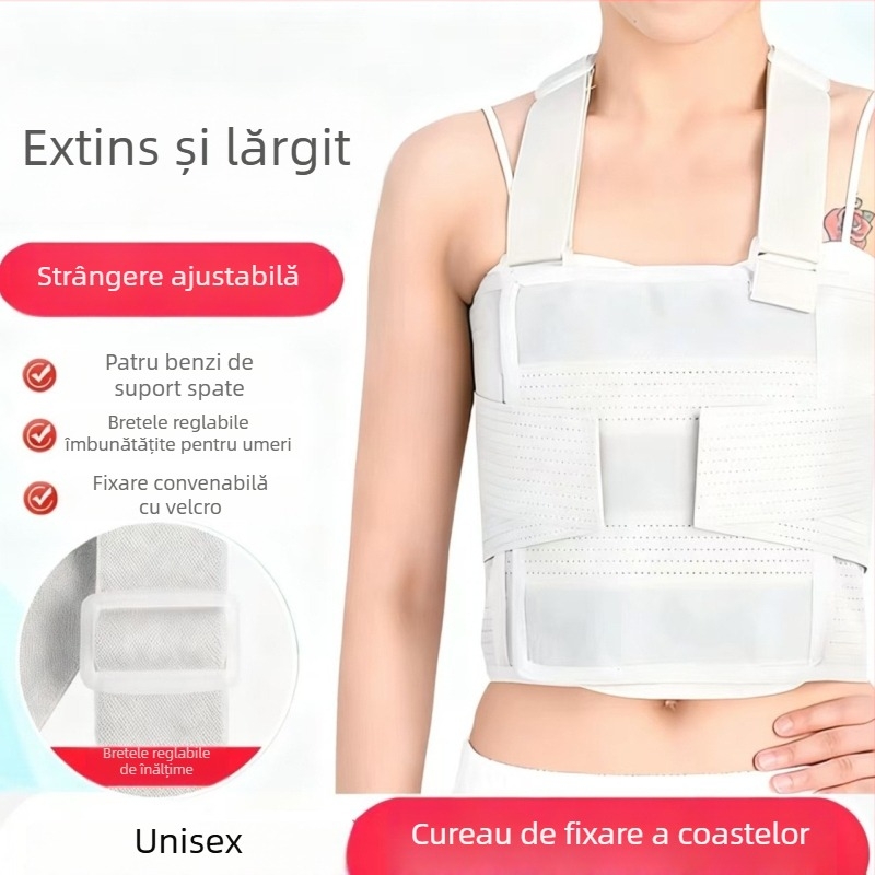Centură de fixare a fracturii de coaste pentru reabilitare după operația la torace și inimă, curea toracică pentru coloana toracică, orteză de corecție valgus, protector de talie