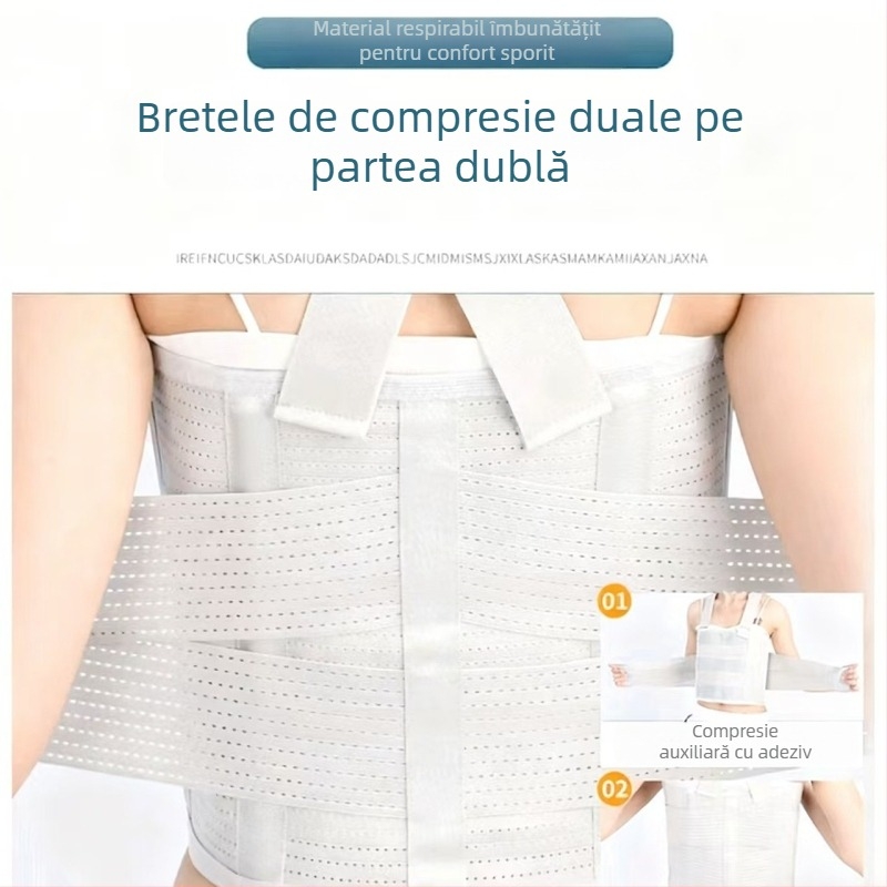 Centură de fixare a fracturii de coaste pentru reabilitare după operația la torace și inimă, curea toracică pentru coloana toracică, orteză de corecție valgus, protector de talie