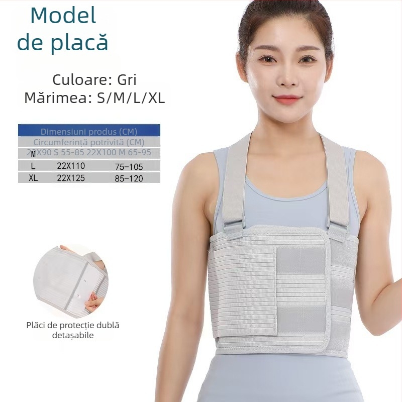 Centură de fixare a fracturii de coaste pentru reabilitare după operația la torace și inimă, curea toracică pentru coloana toracică, orteză de corecție valgus, protector de talie