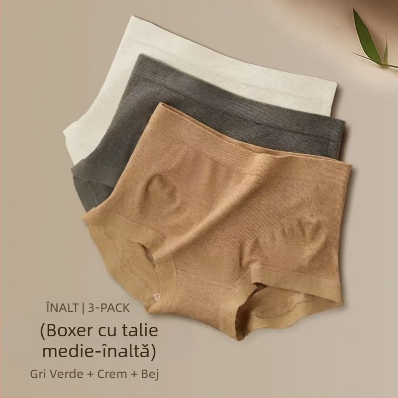 Boxeri de femei din modal, talie medie-înaltă, elastici și respirabili, cu 80–90% modal și căptușeală din viscoză