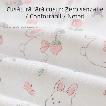 Top de toamnă-primăvară din bumbac, 100% bumbac, guler rotund, pentru fete 1–3 ani, fără glugă