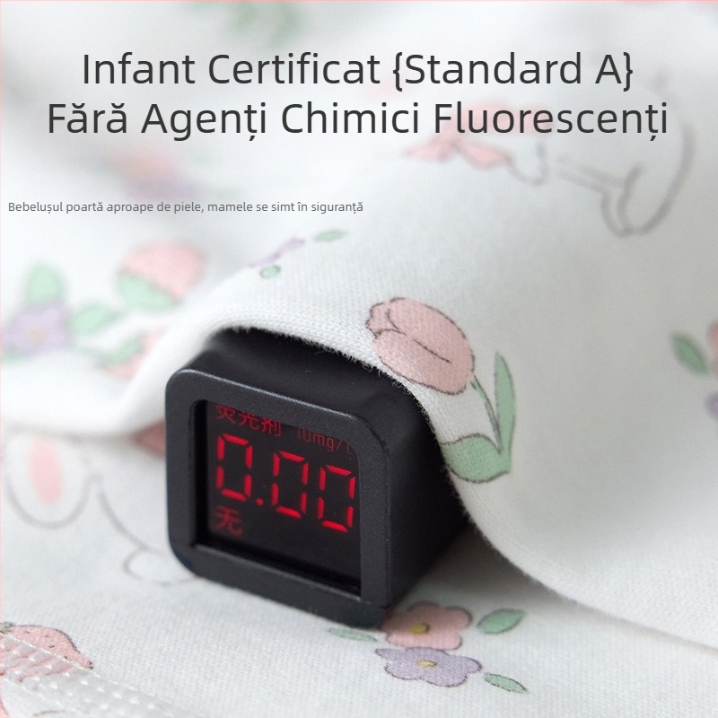 Top de toamnă-primăvară din bumbac, 100% bumbac, guler rotund, pentru fete 1–3 ani, fără glugă