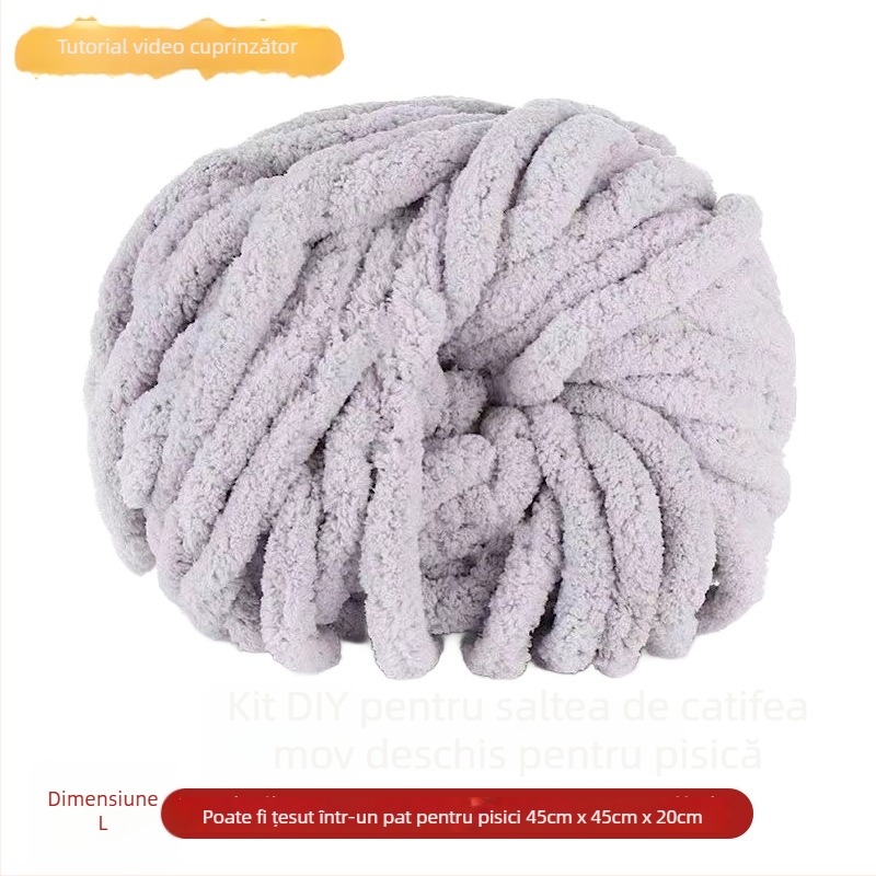 Cuib circular pentru animale din lână, semiînchis, respirabil, pentru interior, potrivit pentru pisici și câini