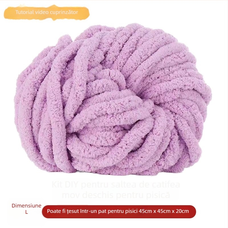 Cuib circular pentru animale din lână, semiînchis, respirabil, pentru interior, potrivit pentru pisici și câini