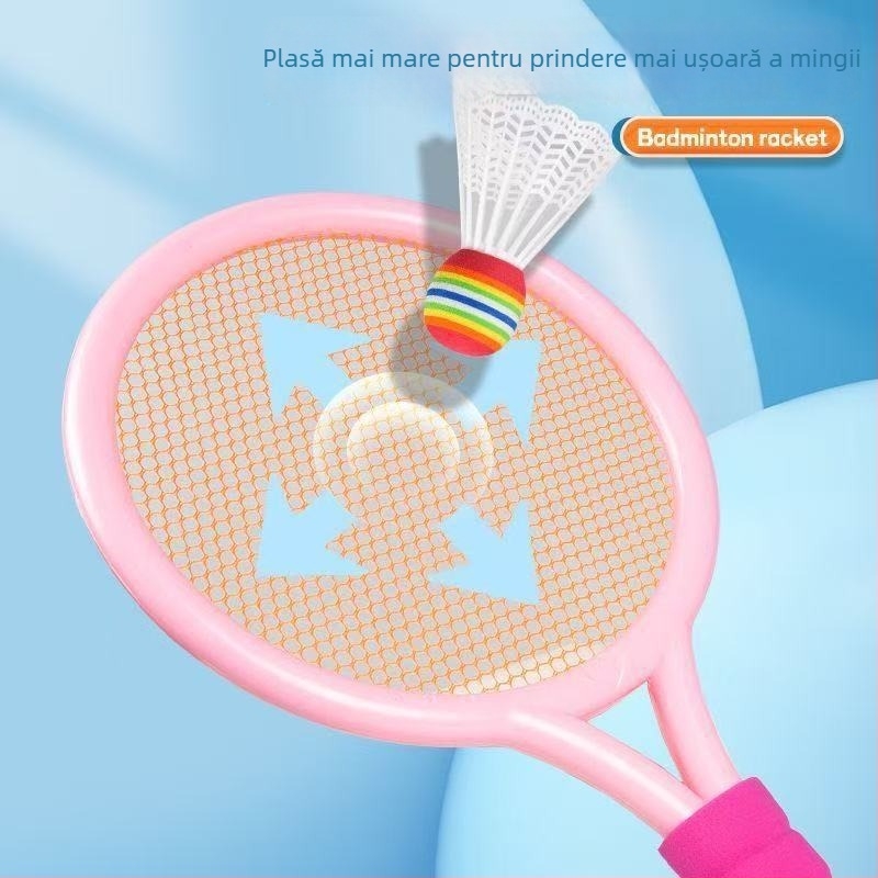 Set de rachete badminton și tenis cu șnururi din poliester, 95–100 g, duritate moderată, pentru utilizare în interior și exterior