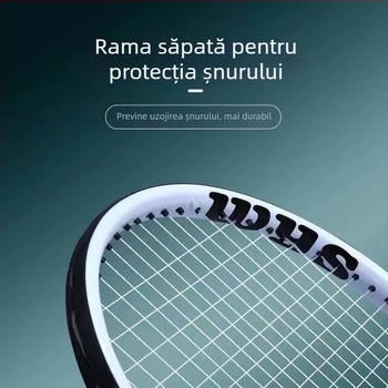 Rachetă de tenis din fibră de carbon – ușoară 75–79 g, corzi de nailon, mâner G3, potrivită pentru jucători juniori amatori