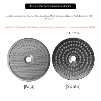 Mașină de espresso: cap de preparare cu distribuție a apei, ecran-filtru; oțel inoxidabil 304, design modern minimalist, stil simplu