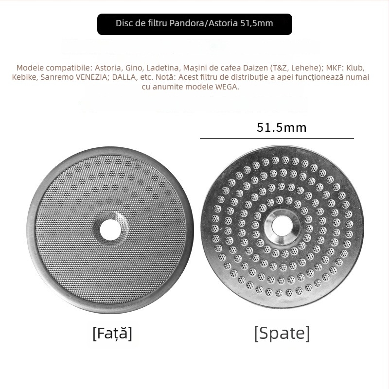 Mașină de espresso: cap de preparare cu distribuție a apei, ecran-filtru; oțel inoxidabil 304, design modern minimalist, stil simplu