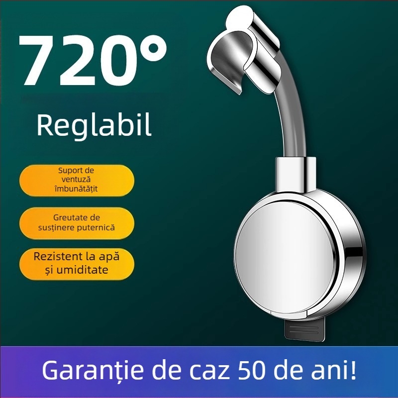 Suport pentru cap de duș - ABS, instalare prin ventuză, model K1, stil modern minimalist