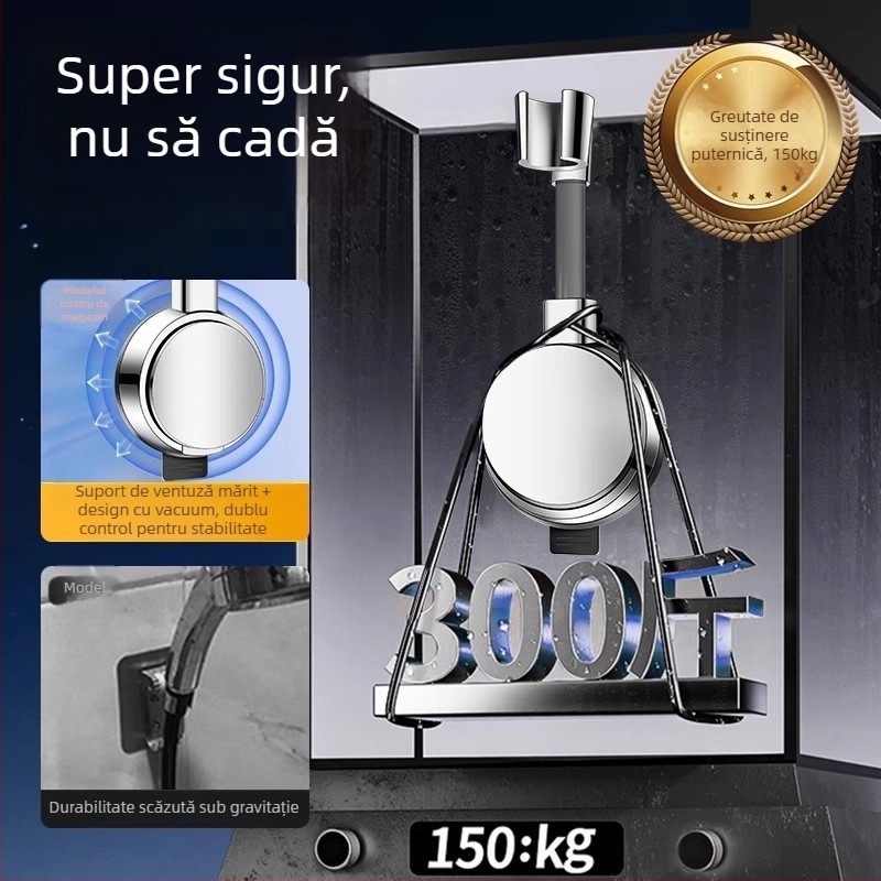 Suport pentru cap de duș - ABS, instalare prin ventuză, model K1, stil modern minimalist