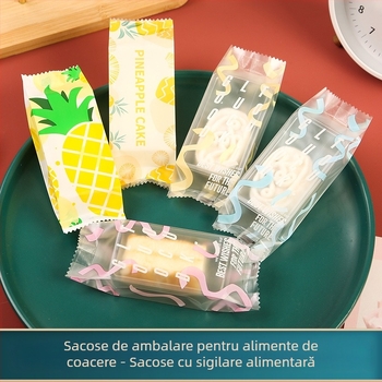 Pungă de ambalare pentru prăjitură cu ananas, imprimare gravură, material compozit, sigilare automată sau cu mașină