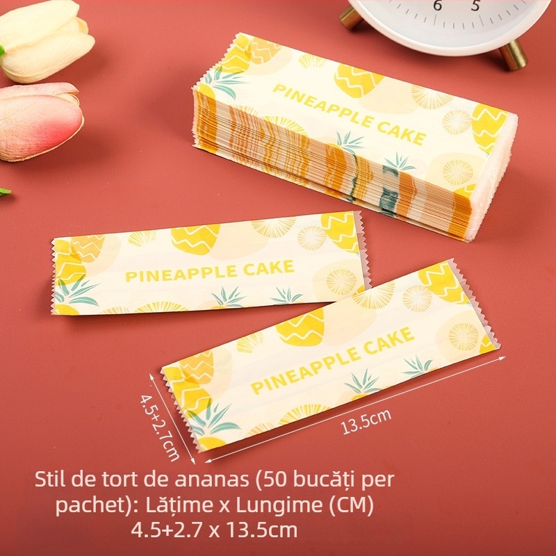 Pungă de ambalare pentru prăjitură cu ananas, imprimare gravură, material compozit, sigilare automată sau cu mașină