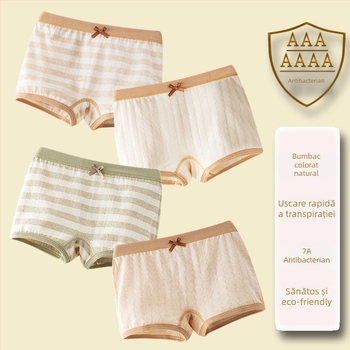 Chiloți de copii din bumbac pentru fete, 100% bumbac, Brand Xilan suo, pentru vârsta peste 8 ani, Primăvara 2025