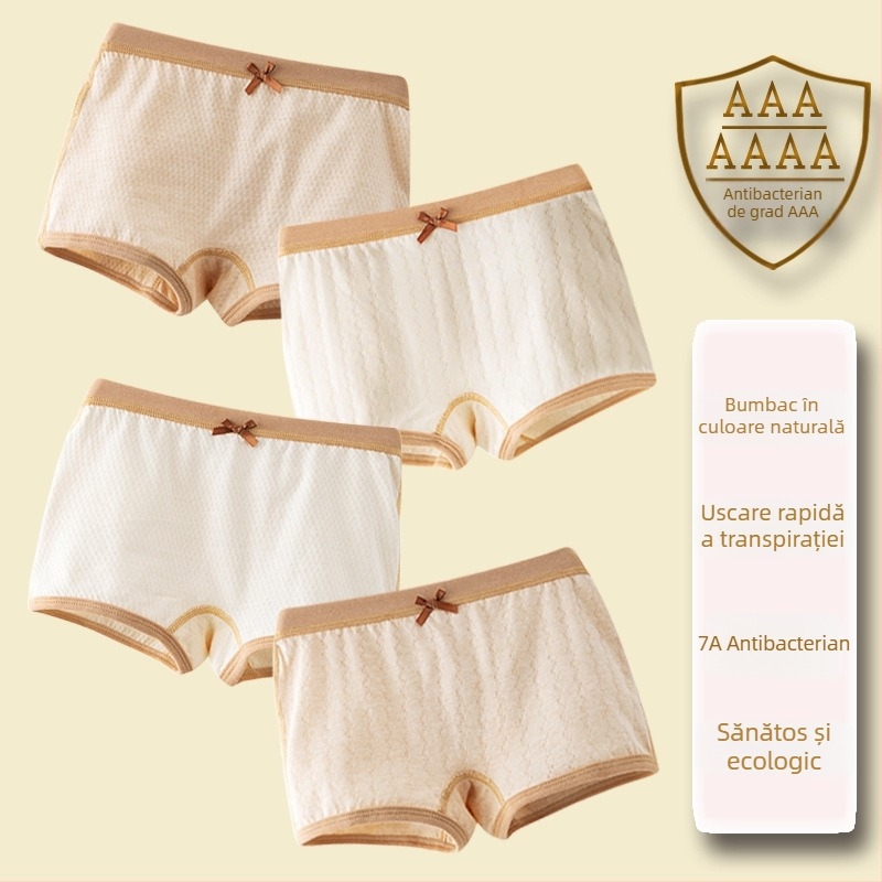 Chiloți de copii din bumbac pentru fete, 100% bumbac, Brand Xilan suo, pentru vârsta peste 8 ani, Primăvara 2025