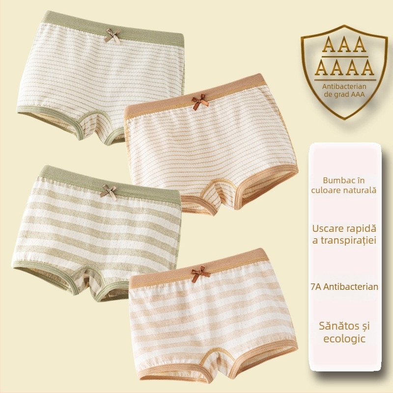 Chiloți de copii din bumbac pentru fete, 100% bumbac, Brand Xilan suo, pentru vârsta peste 8 ani, Primăvara 2025