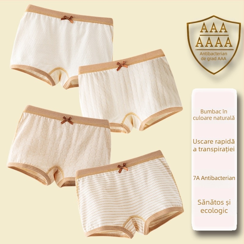 Chiloți de copii din bumbac pentru fete, 100% bumbac, Brand Xilan suo, pentru vârsta peste 8 ani, Primăvara 2025