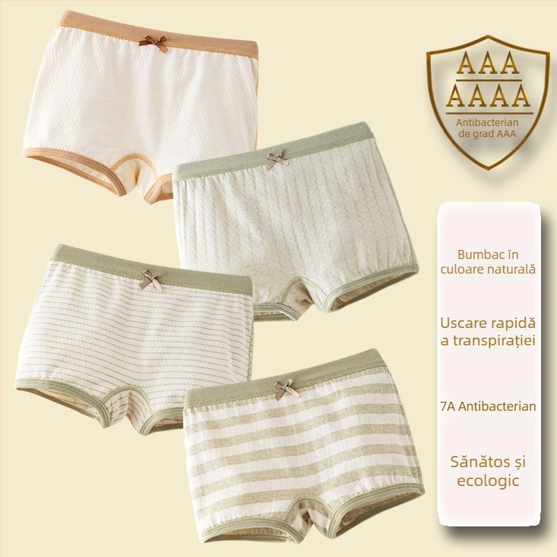 Chiloți de copii din bumbac pentru fete, 100% bumbac, Brand Xilan suo, pentru vârsta peste 8 ani, Primăvara 2025