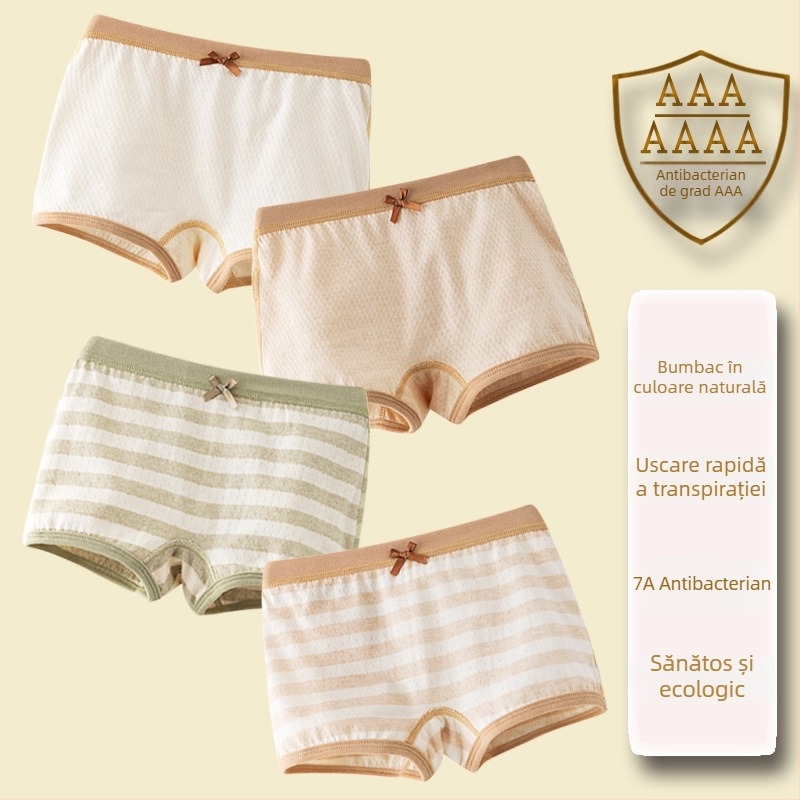 Chiloți de copii din bumbac pentru fete, 100% bumbac, Brand Xilan suo, pentru vârsta peste 8 ani, Primăvara 2025