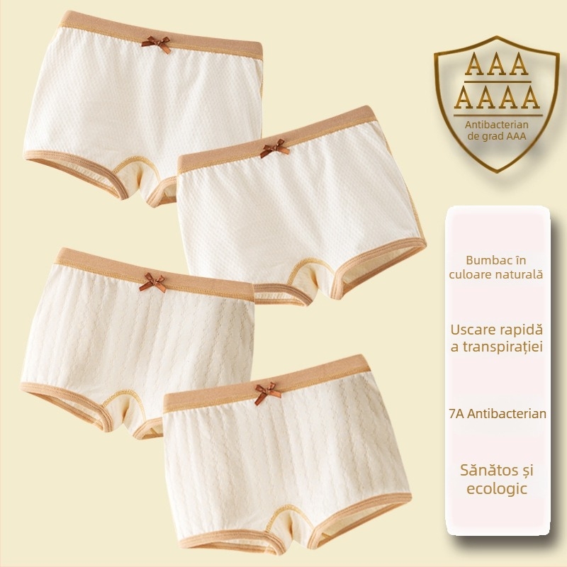 Chiloți de copii din bumbac pentru fete, 100% bumbac, Brand Xilan suo, pentru vârsta peste 8 ani, Primăvara 2025