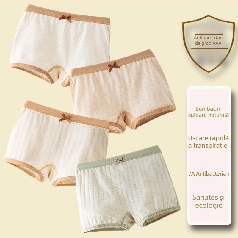 Chiloți de copii din bumbac pentru fete, 100% bumbac, Brand Xilan suo, pentru vârsta peste 8 ani, Primăvara 2025