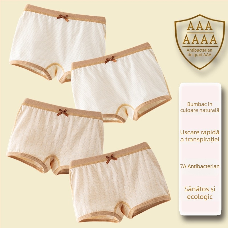 Chiloți de copii din bumbac pentru fete, 100% bumbac, Brand Xilan suo, pentru vârsta peste 8 ani, Primăvara 2025