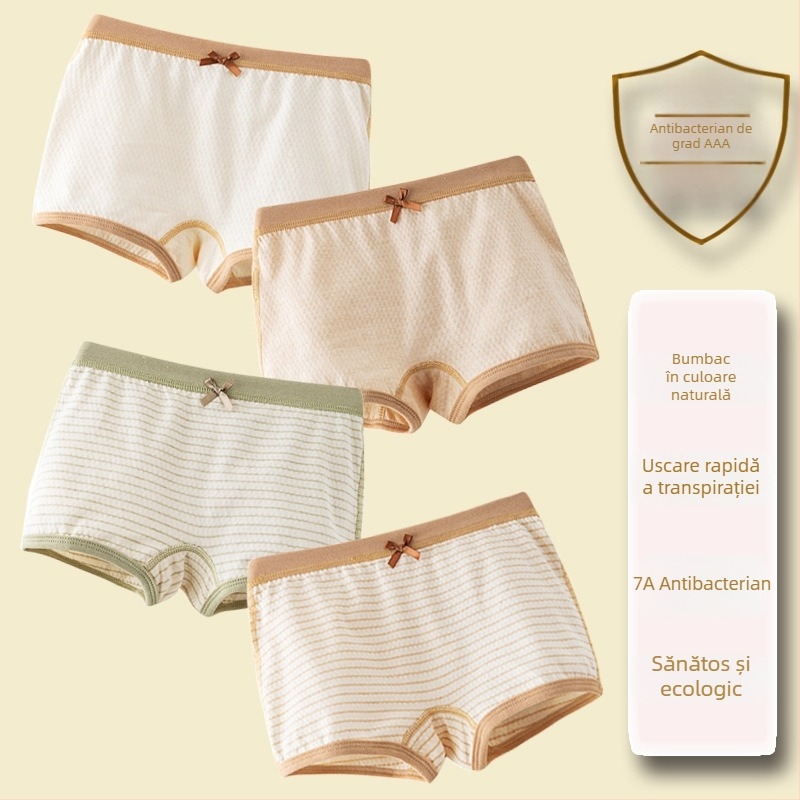 Chiloți de copii din bumbac pentru fete, 100% bumbac, Brand Xilan suo, pentru vârsta peste 8 ani, Primăvara 2025