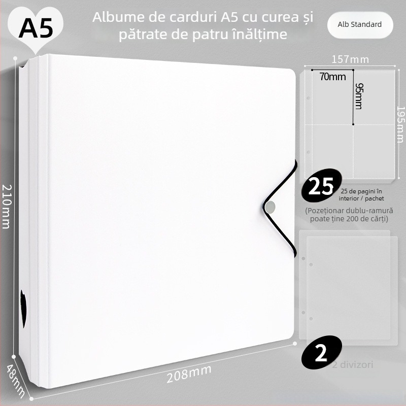 Album foto cu pagini detașabile pentru copii, copertă PP, logo imprimat, personalizare procesare