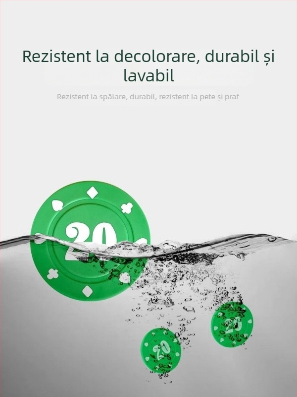 Chip pentru Mahjong și sălile de jocuri - Chipuri Texas Hold'em poker, plastic PS, brand Bairuo, cod 222, origine Ningbo, Zhejiang