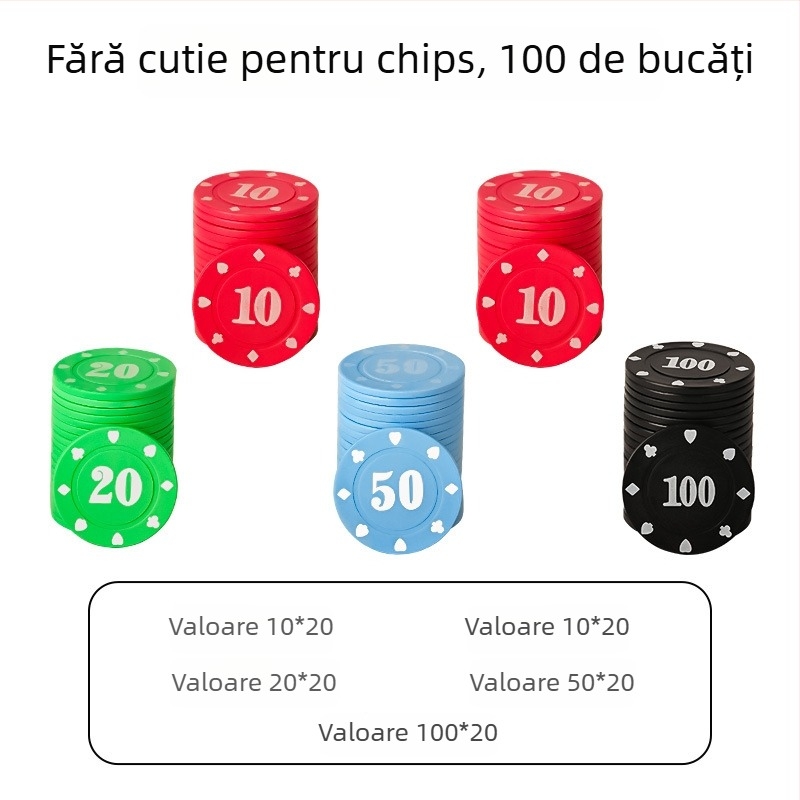 Chip pentru Mahjong și sălile de jocuri - Chipuri Texas Hold'em poker, plastic PS, brand Bairuo, cod 222, origine Ningbo, Zhejiang