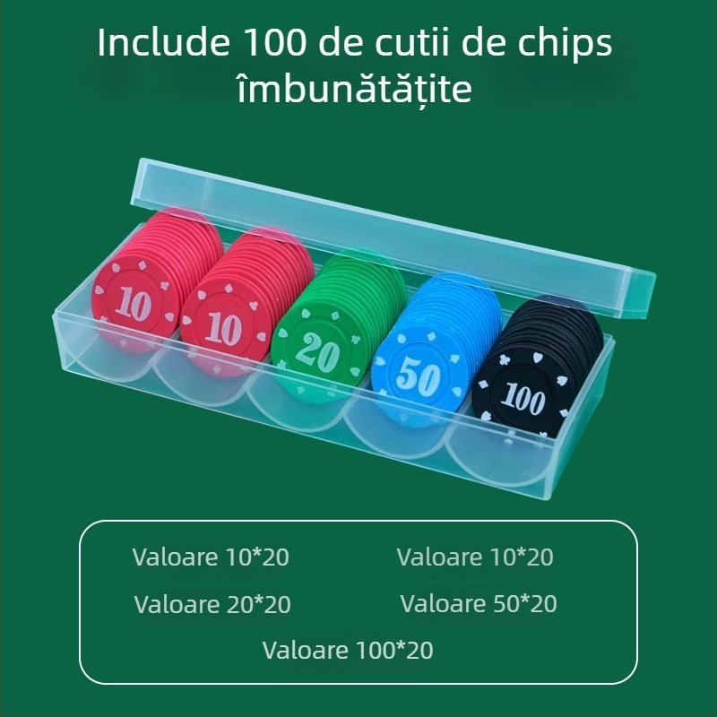 Chip pentru Mahjong și sălile de jocuri - Chipuri Texas Hold'em poker, plastic PS, brand Bairuo, cod 222, origine Ningbo, Zhejiang