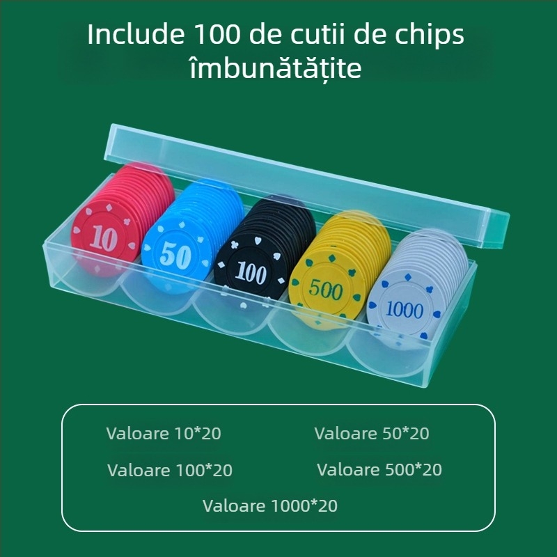 Chip pentru Mahjong și sălile de jocuri - Chipuri Texas Hold'em poker, plastic PS, brand Bairuo, cod 222, origine Ningbo, Zhejiang