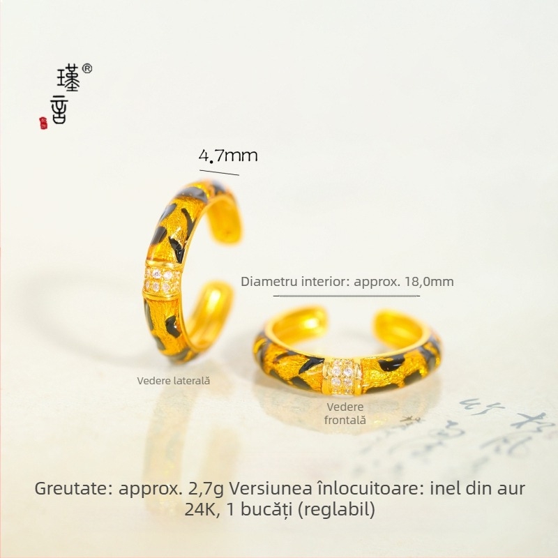 Brățară din cupru, placare electroplatinică, stil vintage, retro literar, Jinyan