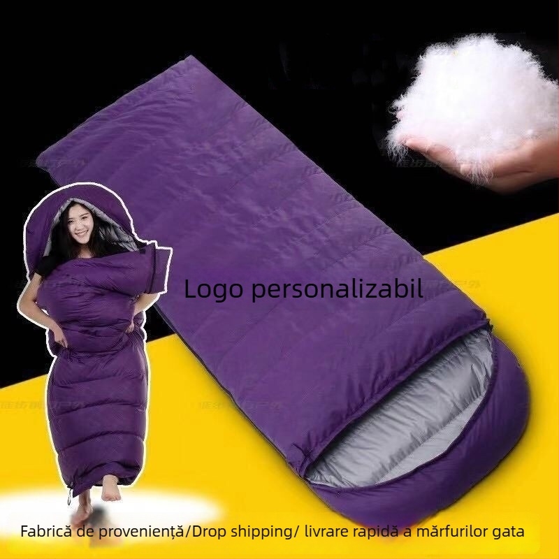 Sac de dormit cu puf, în stil plic, pentru adulți, greutate 600-3000