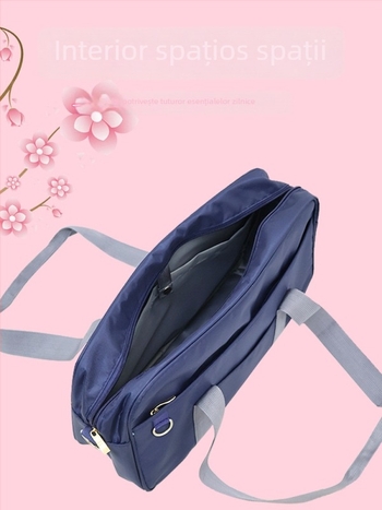 Geantă școlară JK-Uniform brodată, din Oxford, cu fermoar