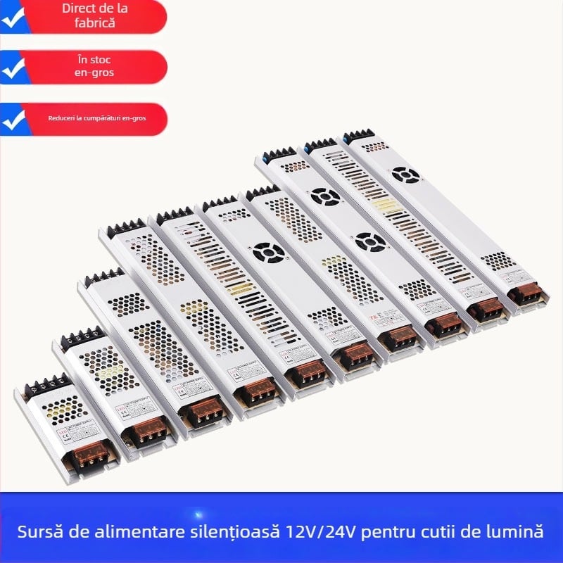 Sursă de alimentare cu comutare pentru cutie LED (seria Ultra-thin) – eficiență 85%, IP20, greutate 0,5 kg