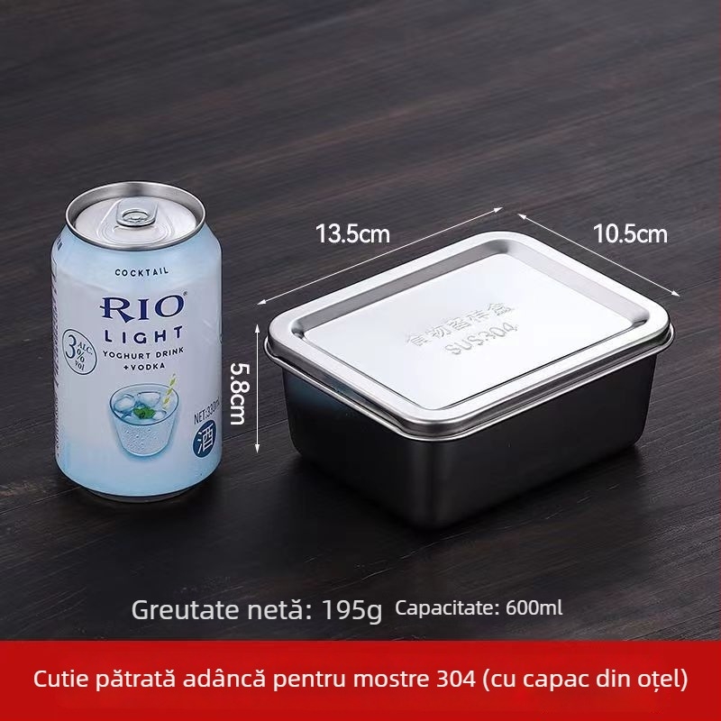 Cutie de probe din oțel inoxidabil 304, rotundă, compatibilă cu microunde, 500 bucăți