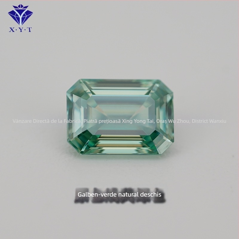 Xing Yong Tai Moissanite piatră liberă cu tăiere emerald-cut dreptunghiulară, claritate VVS, lustruit, piatră artificială
