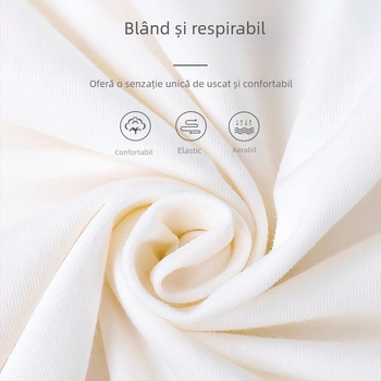 Top pentru sarcină și alăptare, cu design dublu de ridicare și pernă încorporată pentru sân (bumbac natural; decolteu în V; fără mâneci)