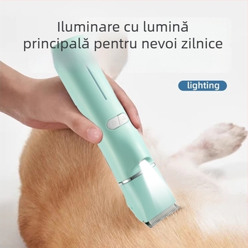 Mașină electrică de tuns pentru animale de companie cu LED, model 2406A, corp din ABS, pentru câini și pisici, ambalaj 48 buc.