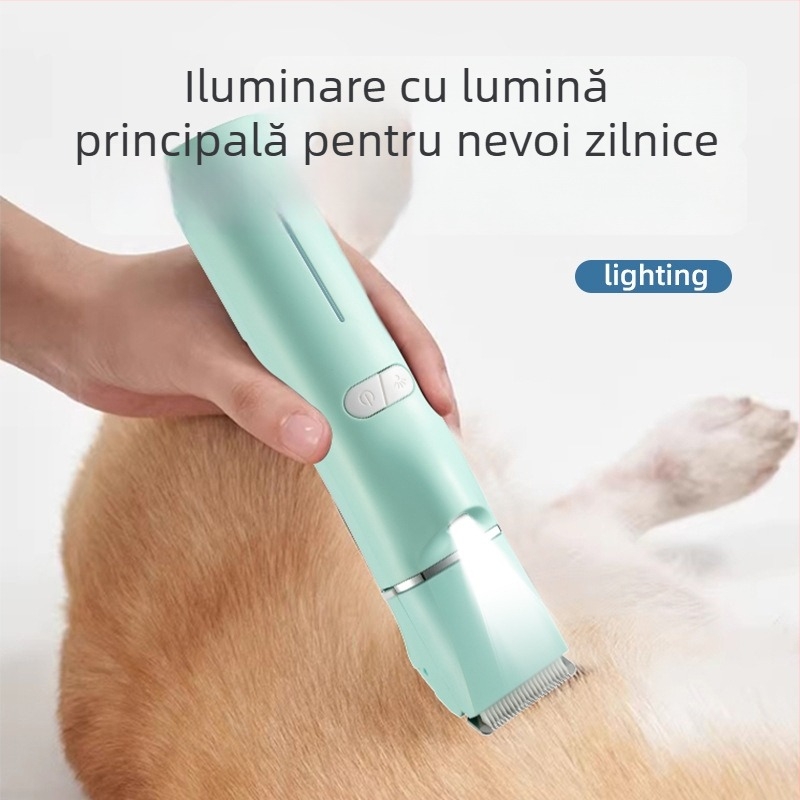 Mașină electrică de tuns pentru animale de companie cu LED, model 2406A, corp din ABS, pentru câini și pisici, ambalaj 48 buc.