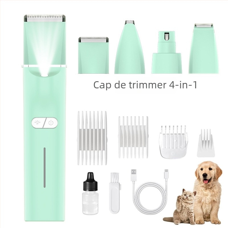 Mașină electrică de tuns pentru animale de companie cu LED, model 2406A, corp din ABS, pentru câini și pisici, ambalaj 48 buc.