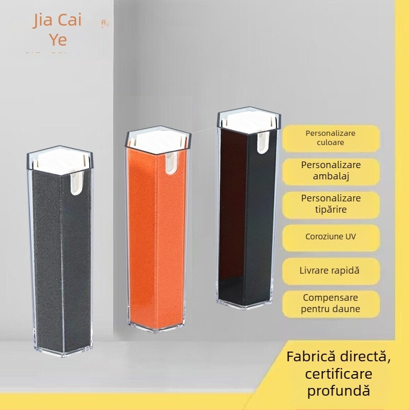 Set de curățare a ecranului LCD pentru smartphone, design hexagonal, model JCY-425, greutate 58,5 g, cu recipient spray integrat și spațiu de depozitare.