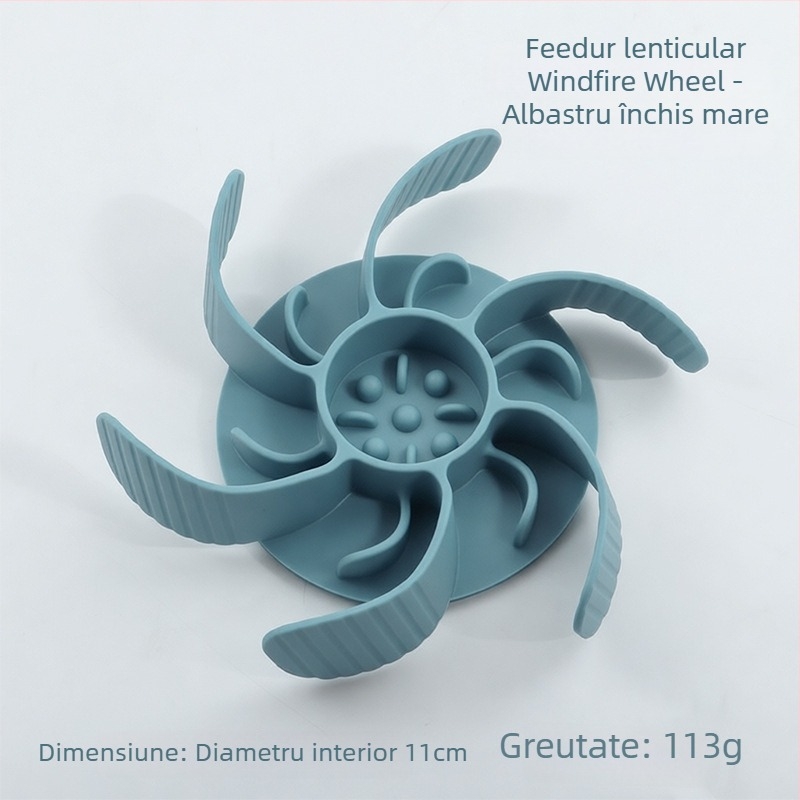 Vas de hrănire lentă pentru animale de companie, din silicon, cu ventuză, anti-sufocare, pentru pisici și câini