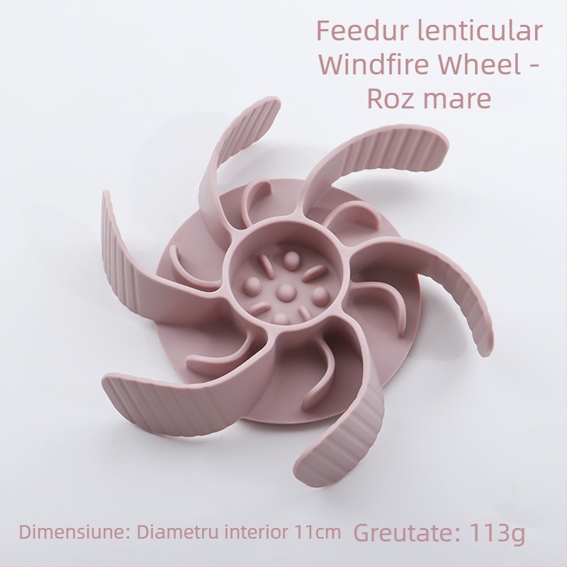 Vas de hrănire lentă pentru animale de companie, din silicon, cu ventuză, anti-sufocare, pentru pisici și câini